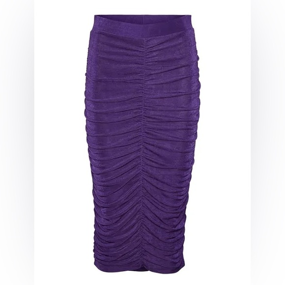 ASOS Vero Moda Purple Ruched Skirt XXL NWT - Picture 1 of 3